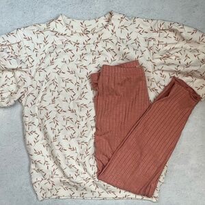 Short Sleeve Sweater and Blush Leggings Set - Jessica Simpson